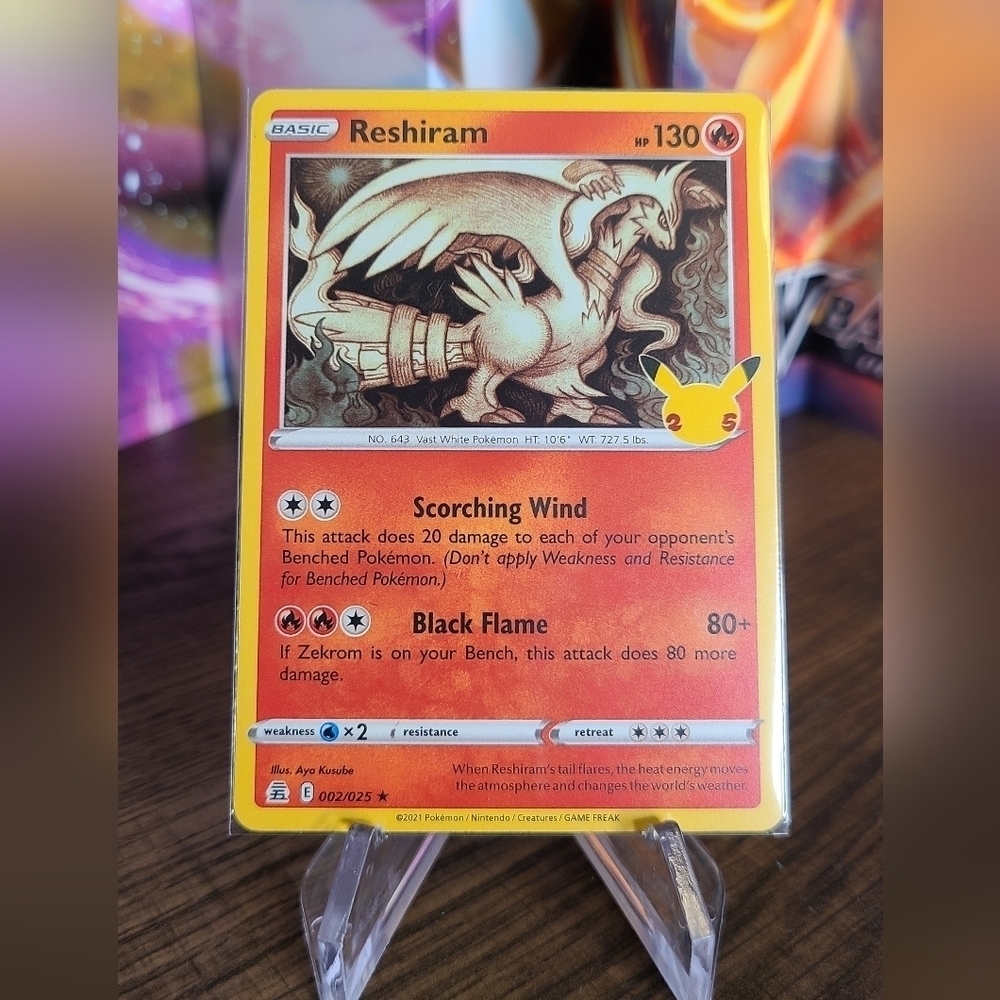 Reshiram 002/025 Pokemon TCG 25th Celebration Holo Rare